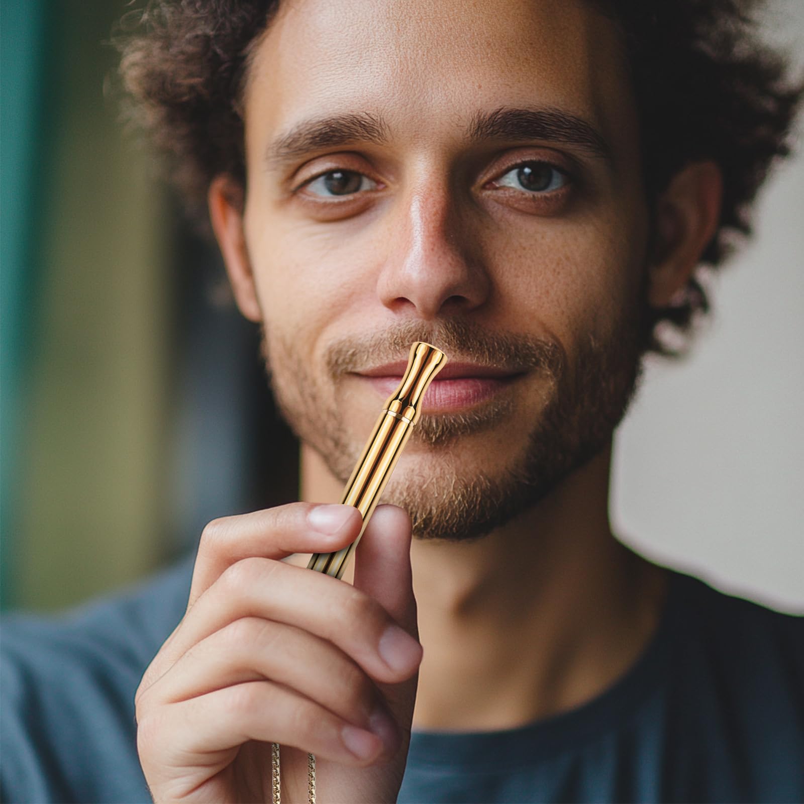 Collier respiratoire pour arrêter de fumer et de vapoter avec capsules de menthe rechargeables, aide à l'arrêt du tabac, collier fidget pour soulager l'anxiété, inhalateur sans fumée pour adultes