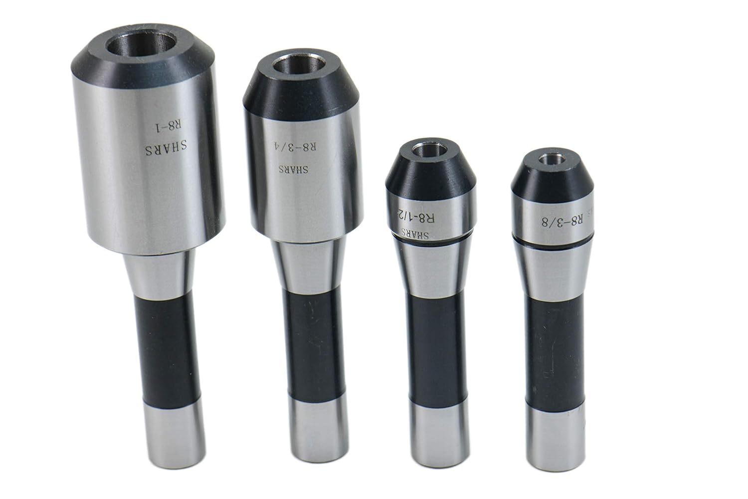 Shars 4 Pieces Precision R8 End Mill Tool Holder Set for Milling Machine 202-5317 M[