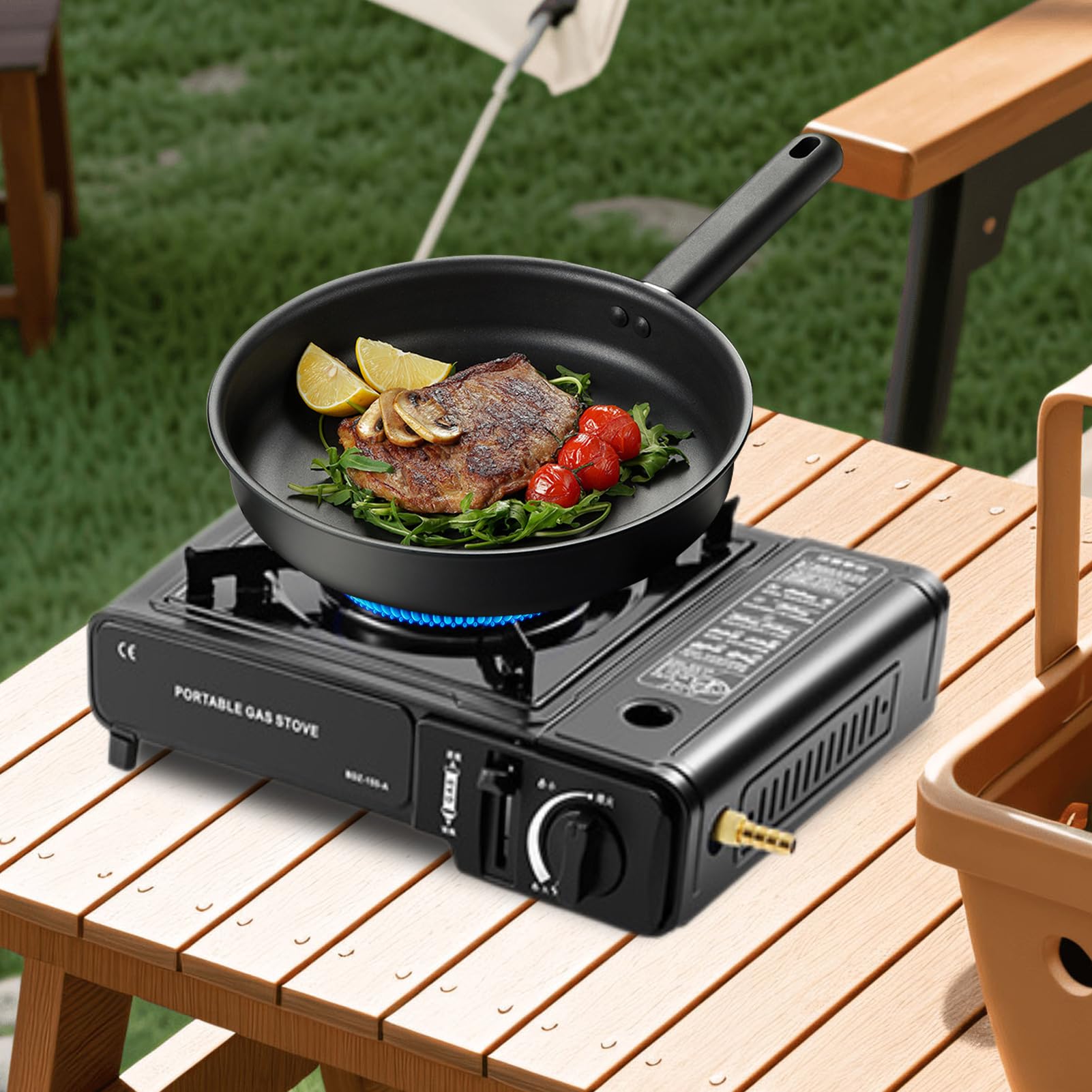 Réchaud de camping portable Petit Léger Cuisson Simple Gril