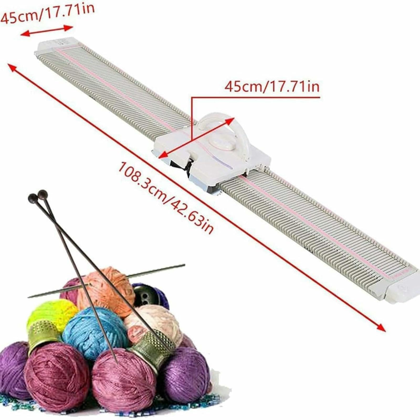 Macchina per Maglieria, Macchina per Maglieria Ad Alta Efficienza in Plastica Domestica con Accessori, per Bambini E Adulti
