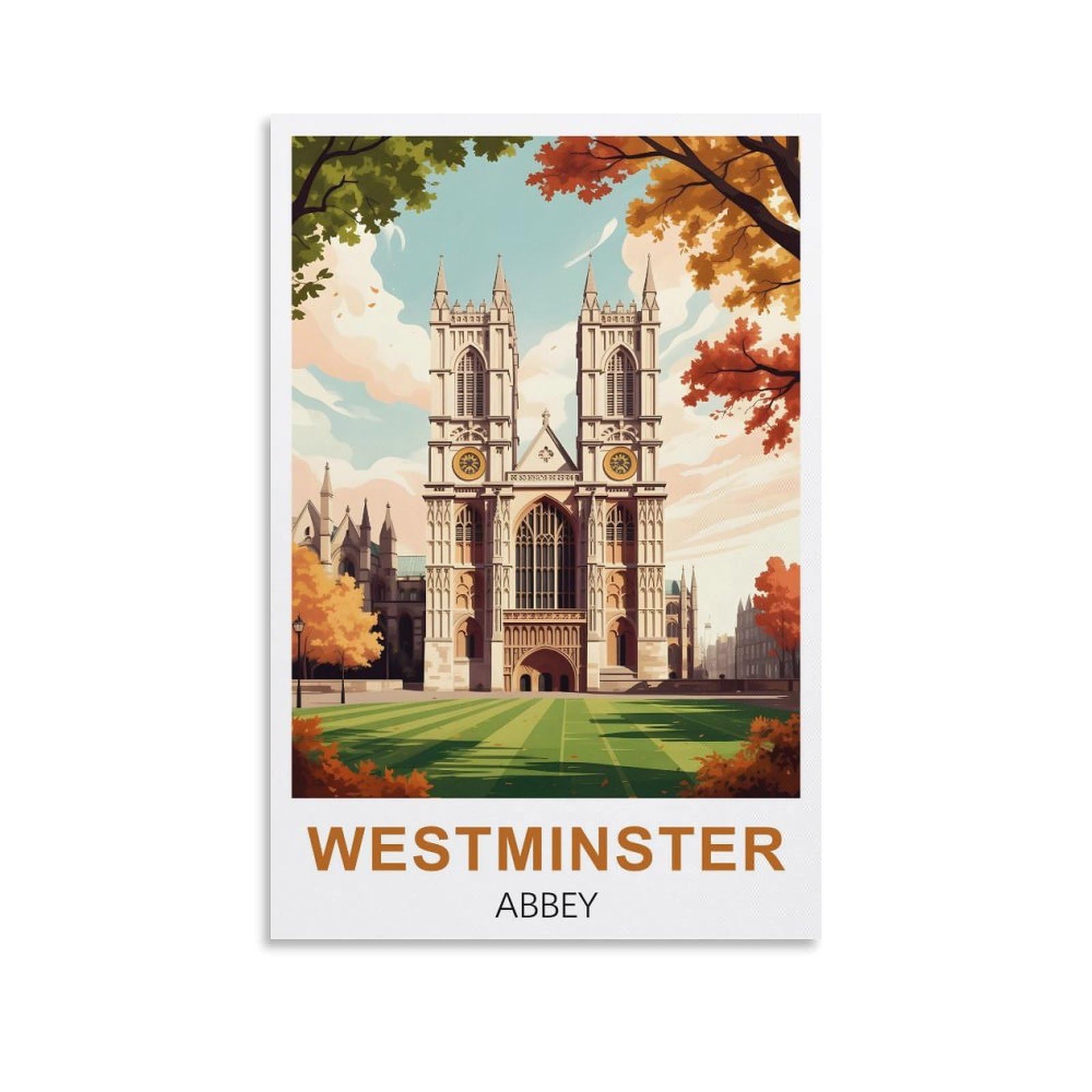 EZMLFA 5D Diamond Art Kits for Beginner,Westminster Abbey Crystal Rhinestone Embroidery Craft Kits for Home Wall Decor Gifts, 40x50cm
