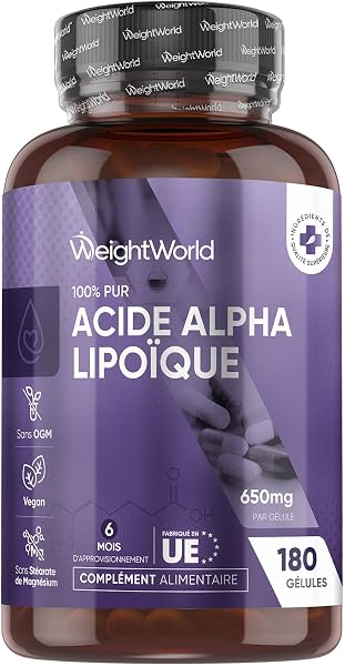 Weightworld Acide Alpha-Lipoïque 650 mg 180 gélules vegan