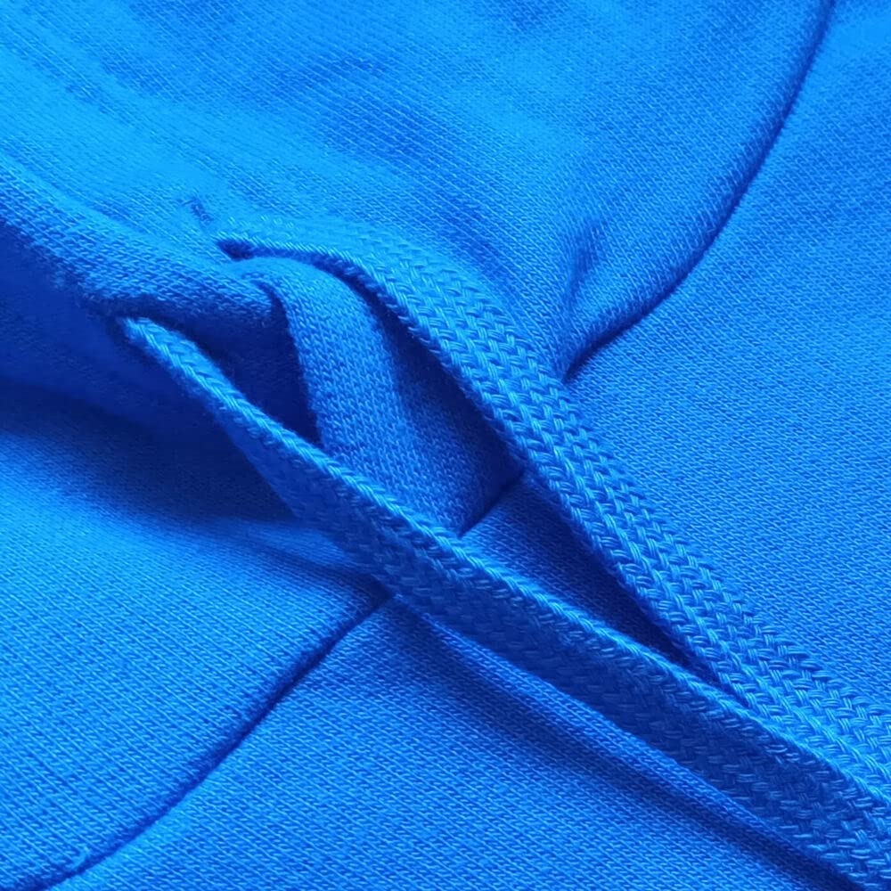 Piłka nożna bicie serca męska bluza z kapturem, niebieski Royal, 4XL