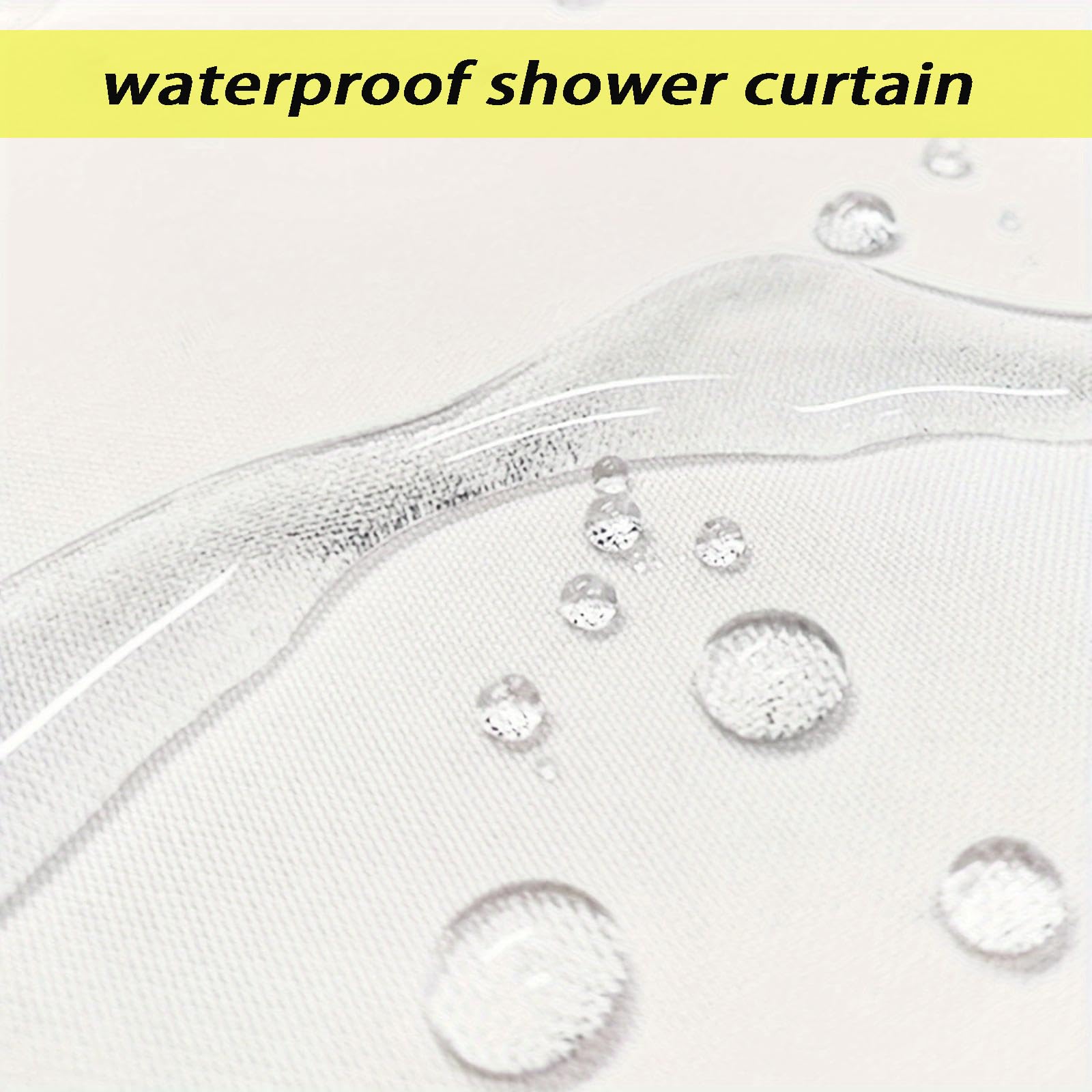 Rideau de Douche en Tissu Basics 210x230cm/Largeur x Hauteur Rideaux de Douche Simples et résistants à l'eau, lavables en Machine, Blancs