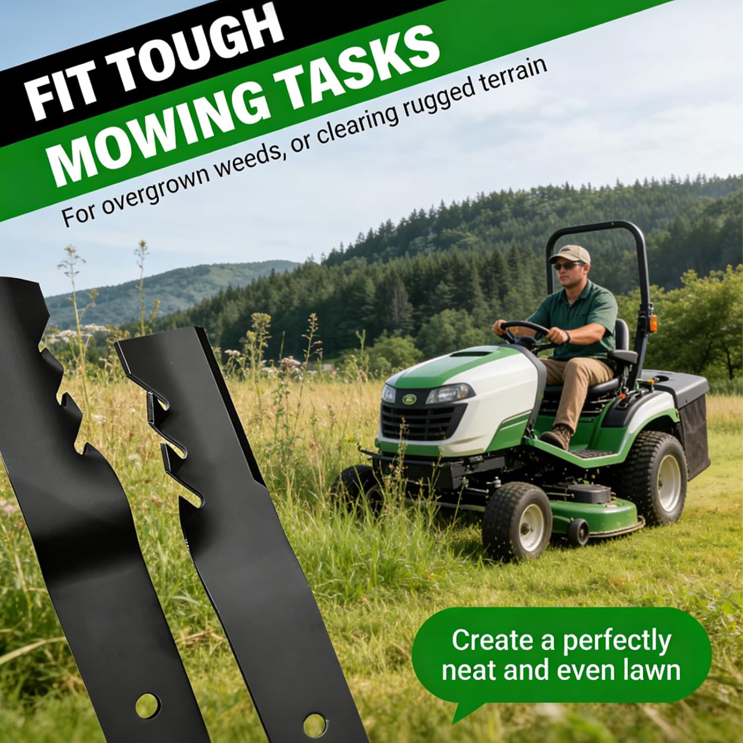 106-8744-03 Gator Mulching Blade for 42" Mower Deck, Replace 106-2247-03, 110-6568-03, 110-1857-03, Compatible with Toro TimeCutter SS4235, SS4215, SS4225, SS4200, 79214