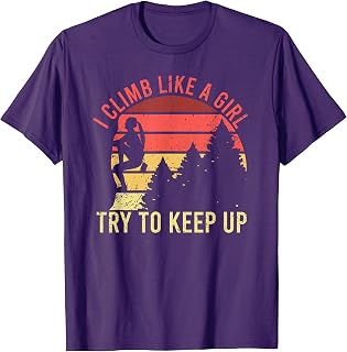I Climb Like A Girl Rock Climbing Gear Kids Women Vintage T-Shirt