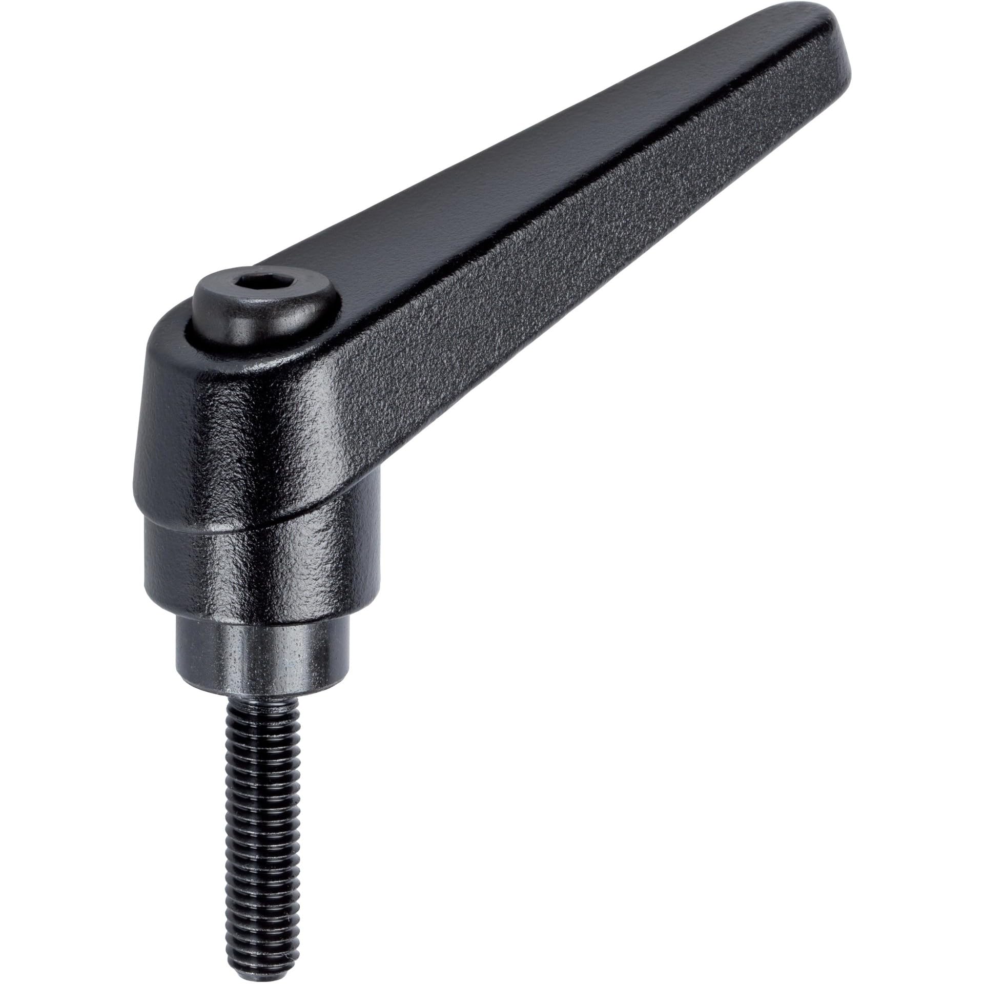 HALDER 24400.0164 Adjustable Clamping levers, Black, d1=14 mm / d2=M6 / l1=25 mm