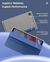 Vista 4 de MoKo Funda Compatible con Samsung Galaxy Tab A7 Lite 8.7 Pulgadas SM-T225/T220/T227, Funda Inteligente Trifold delgada y ligera con soporte