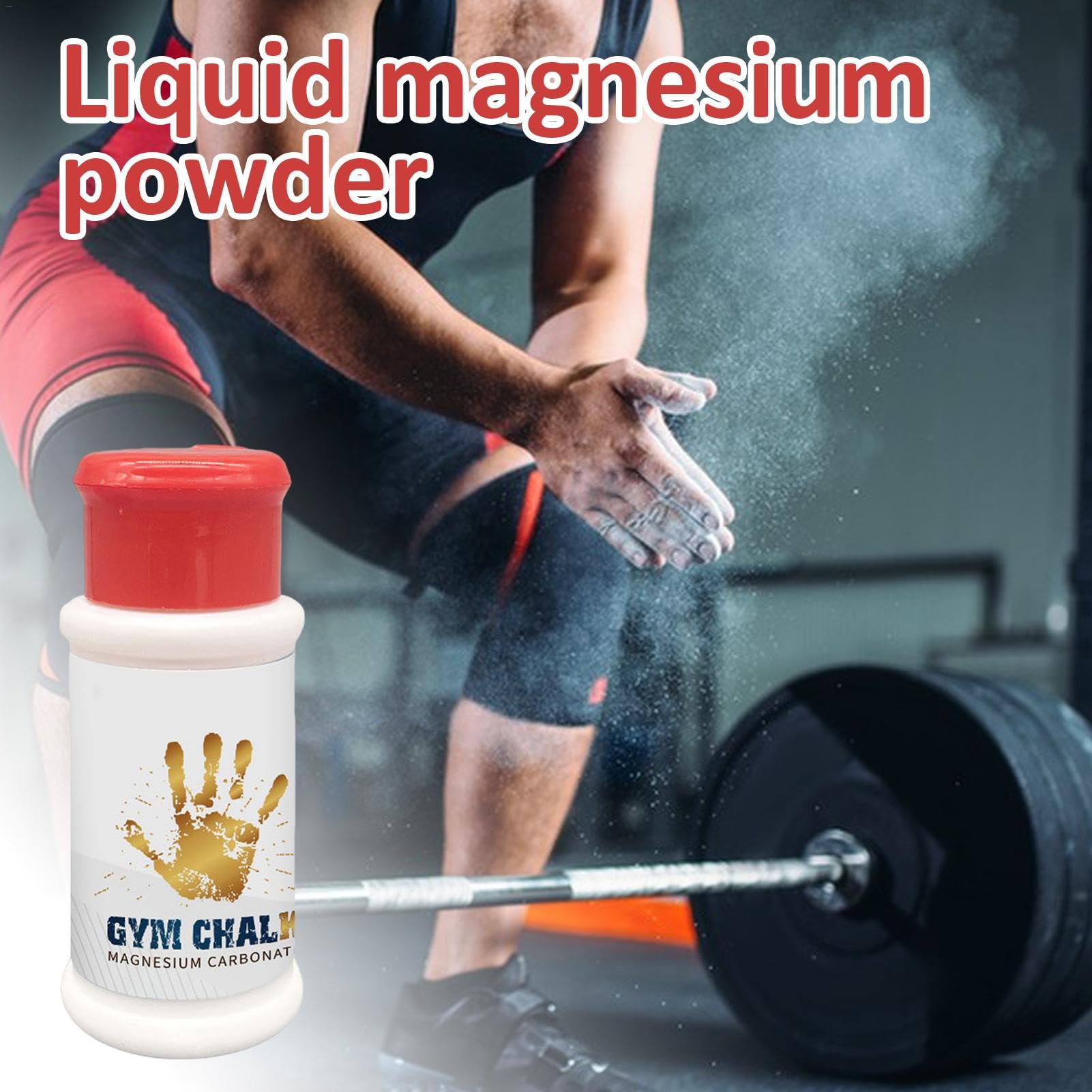 Tiza para levantamiento de pesas antideslizante absorbe sudor 60 ml magnesio fitness gimnasia baloncesto