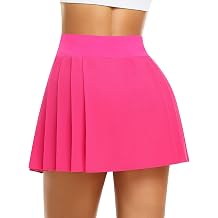 Pleated Tennis Skort Skirt for Women with Shorts High Waisted Pleated Golf Skirt Running Workout Skirts