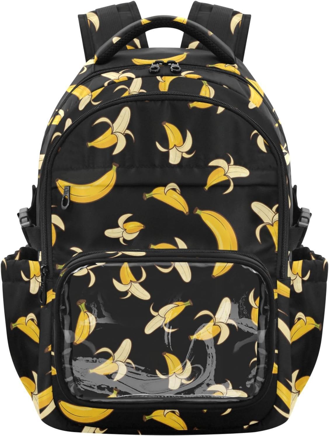 Bananas Black Kids Travel School Backpack for Boys Girls Bookbag
