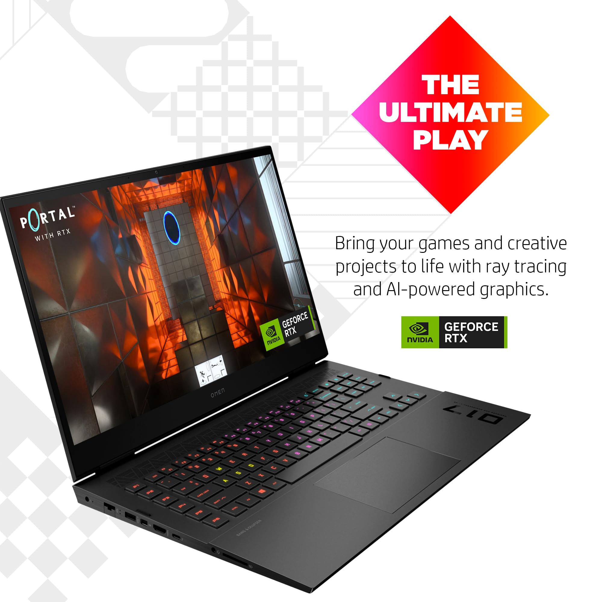 HP OMEN 17 Gaming Laptop 2024, Intel 24-Core i9-13900HX, 17.3