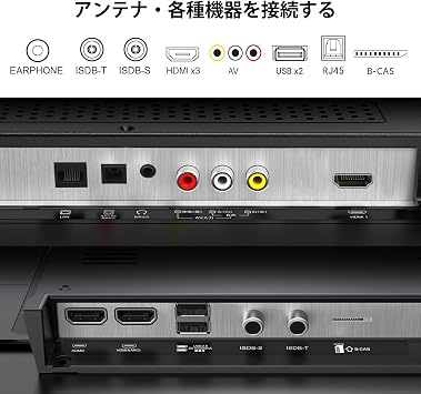ANTTEQ 32HG3-Q テレビ 32型 量子ドット 2K スマート Wチューナー内蔵 小型 ネット動画 裏録画 目保護 音声検索 クロームキャスト HDR10 Dolby Audio 壁かけ対応