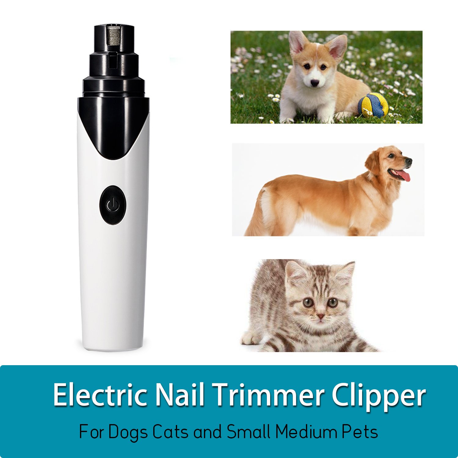 PETCUTE Lime pour Chien Coupe-Ongles électrique pour Chien Affiloir à Ongles Broyeur d'Ongle Rechargeable pour Chien