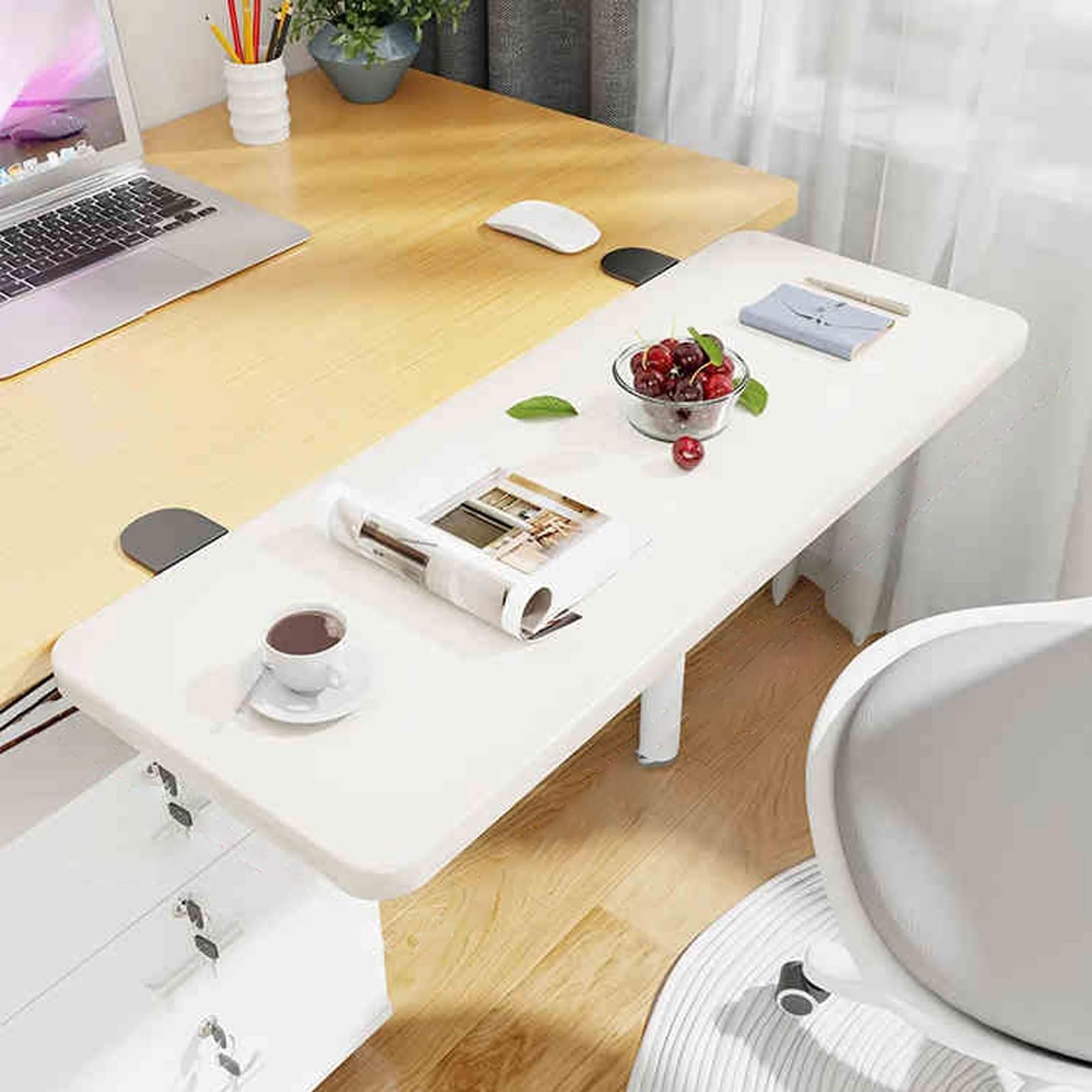 Desk Extender Tray,Ergonomics Desk Extender,Foldable Desk Extender,Keyboard Extension Table,Clamp On Keyboard Table Mount,Table Extender,Sturdy,Easy To Install,For Home And Office