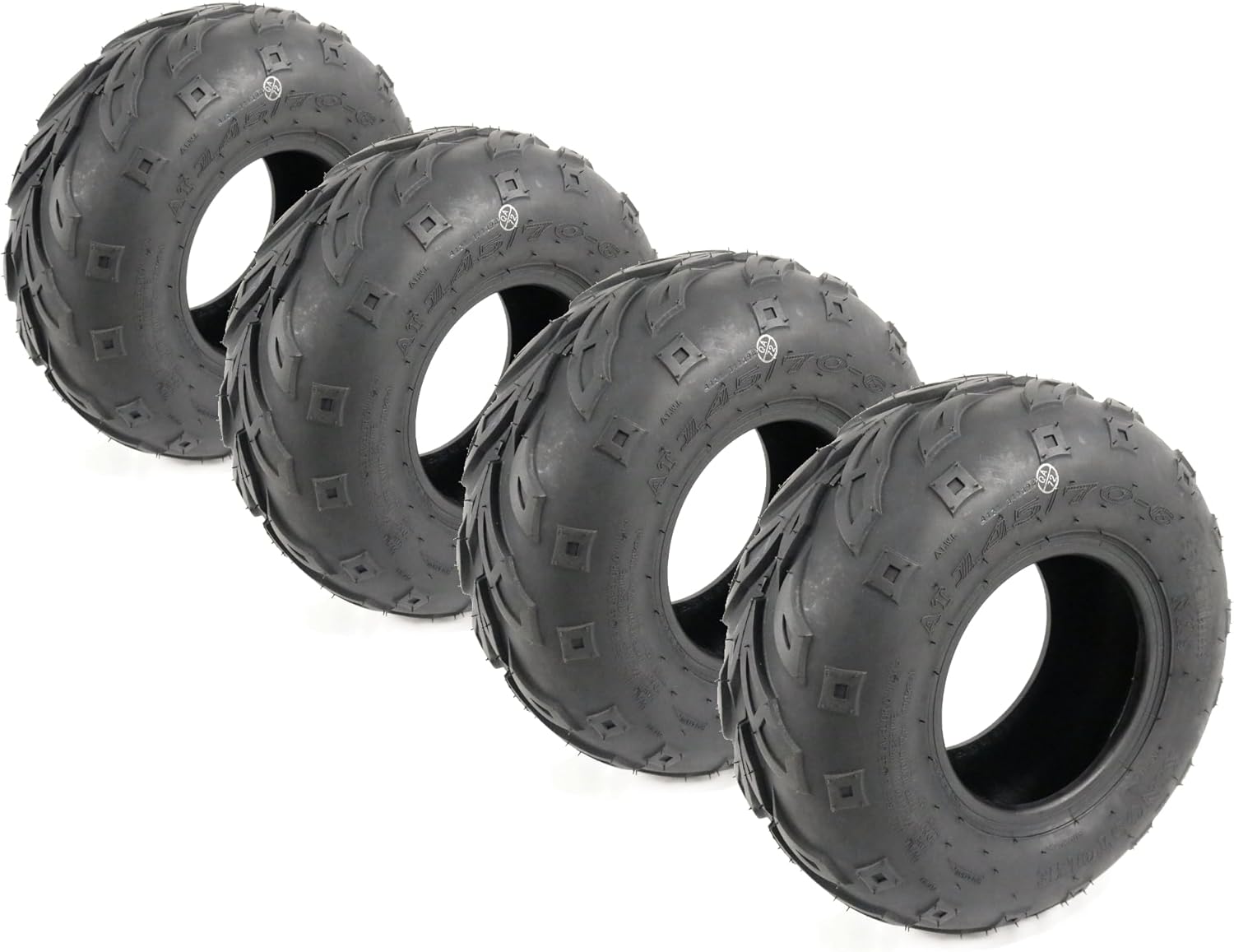 The ROP Shop 4-Pack - Tires 145/70-6 with 6mm Tread for Baja Motorsports BA49, WD50, BA50 ATV
