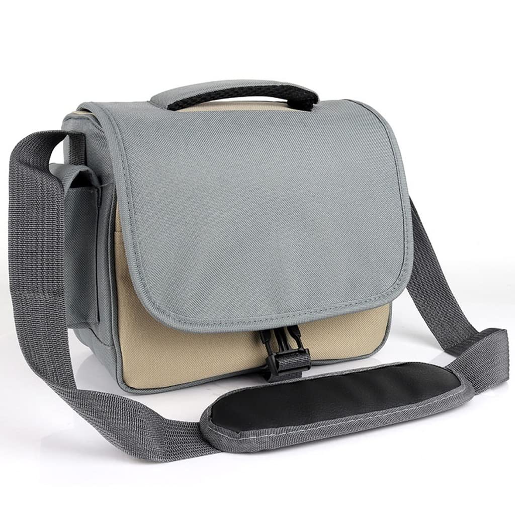 Sac de photographie argenté avec fermeture sécurisée et dos matelassé pour reflex