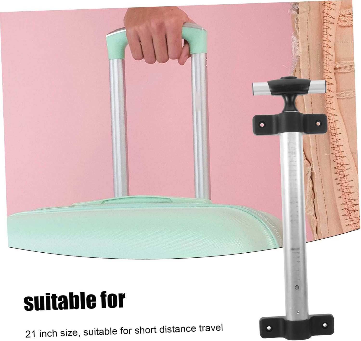 2pcs Telescopic Luggage Handle Replacement for Suitcase Pull Drag Rod Easy Installation for Old Broken Handles for Travel and Outdoor Use