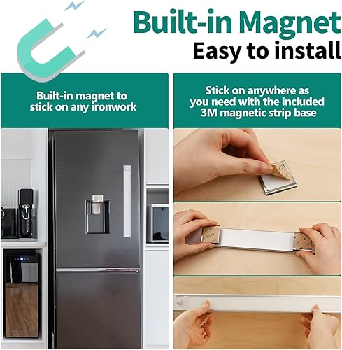 Miniatura 3 de 3 colores regulables con sensor de movimiento para debajo del gabinete, 49 LED USB recargable con pilas, luz magnética adhesiva en cualquier lugar