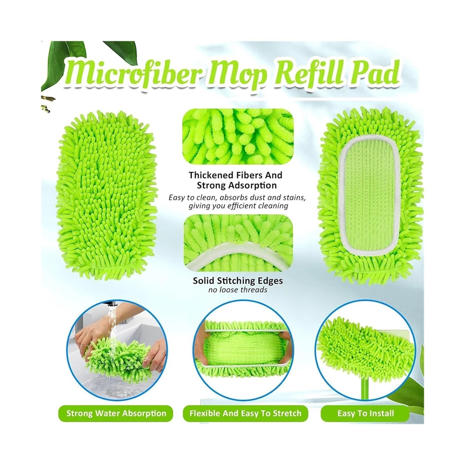 4/8 Uds., Compatible con barredora en seco y húmedo (10-12 Pulgadas)(8pcs)
