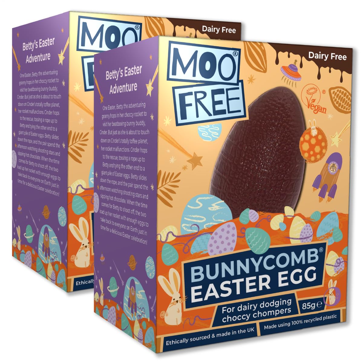 Moo FreeBunnycomb Egg + An Egg-Citing Surprise 95g (Pack of 2)
