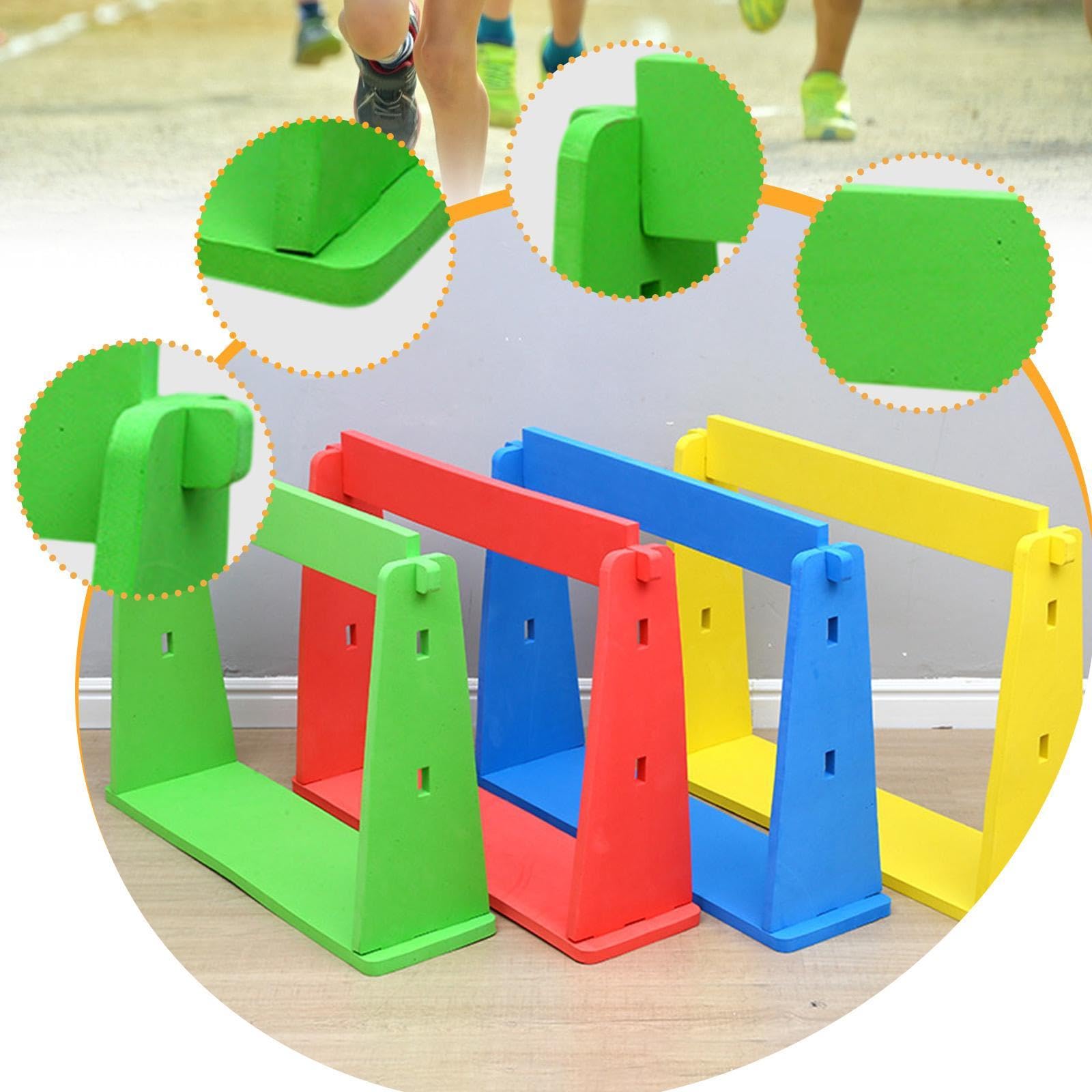 Agility Hürde Höhenverstellbare Sprunglatte Fitness Trainingshürde Schaumstoff Leichtbaubalken für Sicheres Sporttraining für Schulaktivit