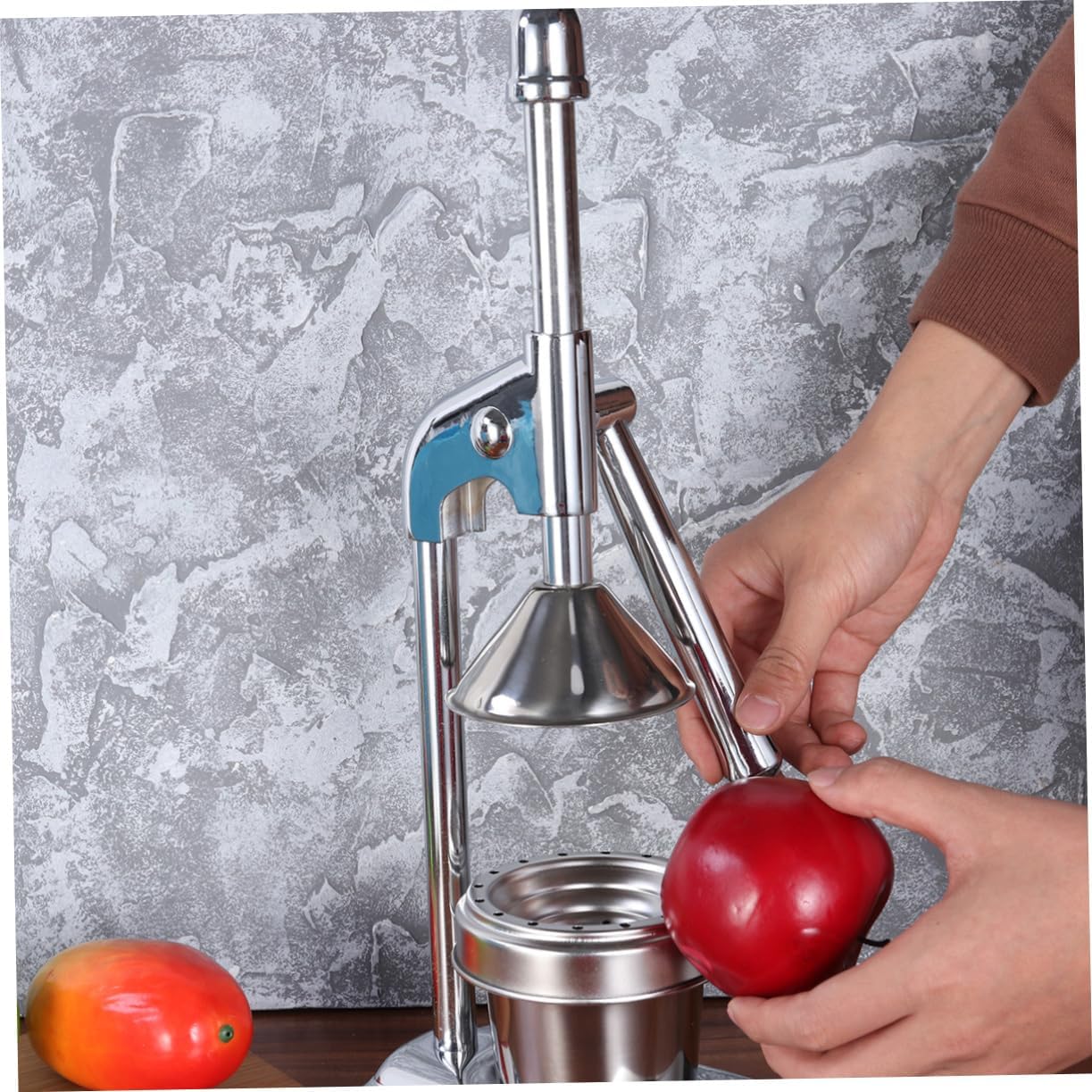 Stainless Steel Manual Citrus Juicer Extractor Fruit Machine for Easy Juice Extraction No Bitter Rind for Oranges Grapefruits Lemons and Pomegranates Dishwasher Safe Design
