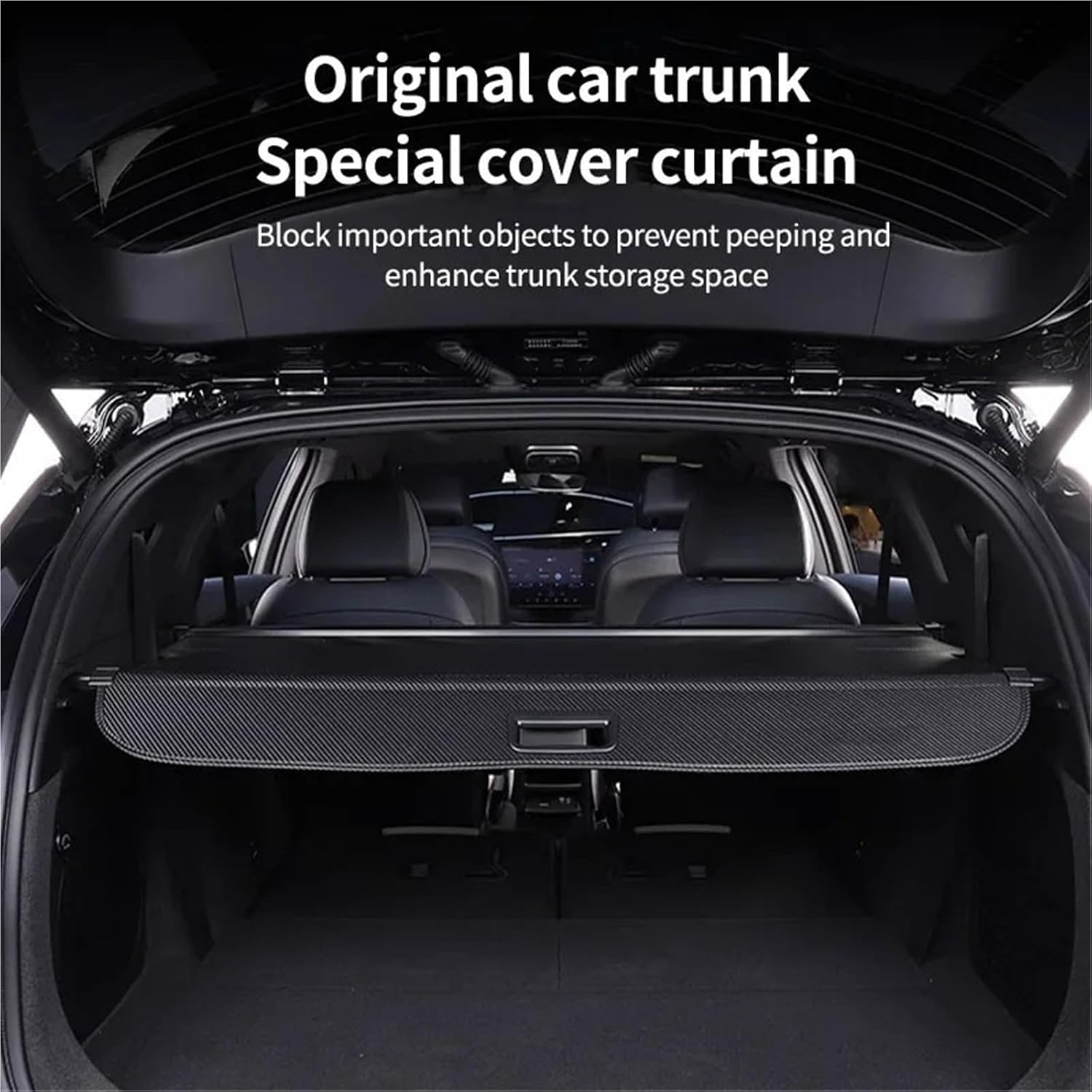 Car Trunk Storage Cover for Haval H5 II MK2 2023 2024 2025 2026 2027 Retractable Rack Shade Cargo Liner Shelter Auto Accessories(Carbon Fiber Skin)