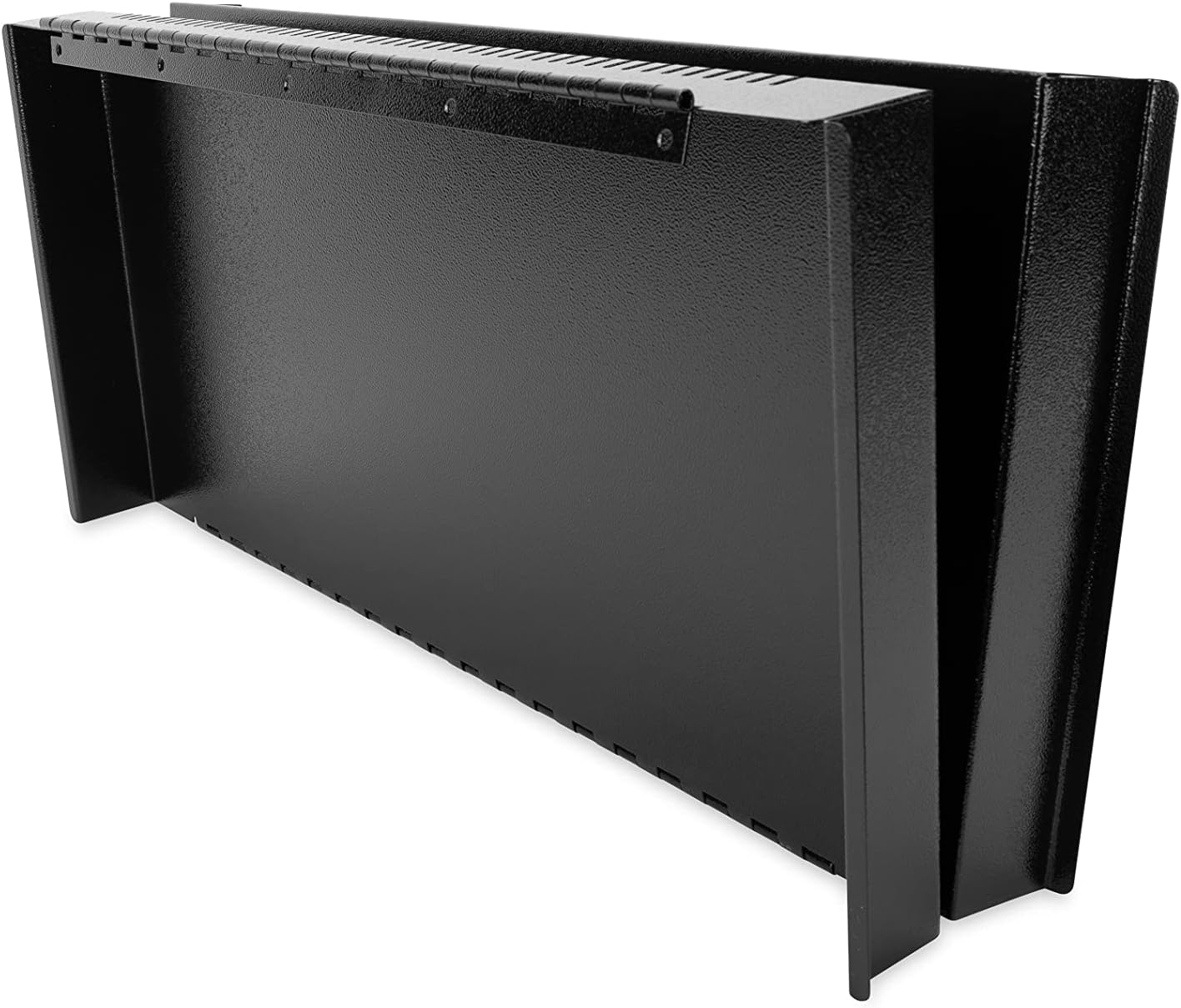 Camco Camper/RV Stove Top Cover | Features Hinged Design for Easy Access to Front Burners & Fits Most 3 or 4 Burner RV/Boat Stoves | Crafted of 20-Gauge Steel w/Powder-Coated Finish | Black (43554)