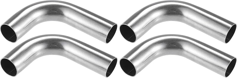 Curva de tubo para escapamento e admissão VekAuto 90° em aço inoxidável 304 – 2 unidades