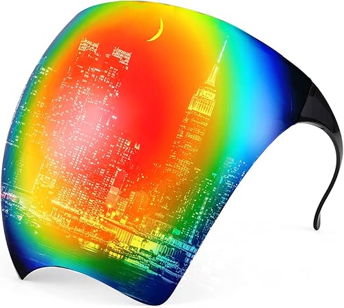 FEISEDY Gafas protectoras para visera facial de cobertura completa, gafas de sol con protección de espejo, antivaho B2781