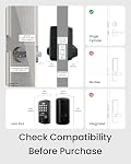 DESLOC A100F Keypad Fingerprint Door Lock, Keyless Entry Door Lock, Smart Lock Deadbolt for Front Door, Easy Installation, Emergency Power Port,12 Months Battery, IP54 Waterproof, 5 Keys