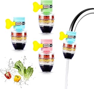3 Stück Wasserfilter Wasserhahn, Aktivkohlefilter Wasserhahn, Hochwertiges Wasserfilter Trinkwasser, Filter für Vielseitige Anwendungen an allen Wasserhähnen in Küche und Bad