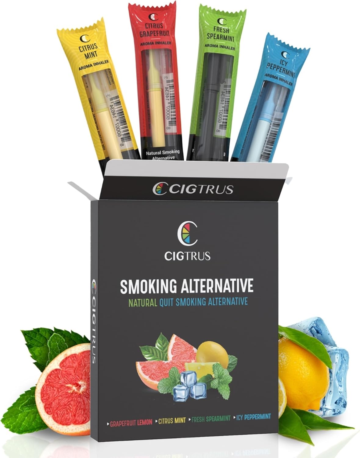 Cigtrus Smokeless Inhaler – Natural Quit Smoking Aid – Non-Electric, Nicotine-Free & Travel-Safe – Helps Reduce Cravings, Replace Bad Habits & Support Lung Detox – 4-Flavor Variety Pack Cigtrus Smokeless Inhaler – Natural Quit Smoking Aid – Non-Electric, Nicotine-Free & Travel-Safe – Helps Reduce Cravings, Replace Bad Habits & Support Lung Detox – 4-Flavor Variety Pack