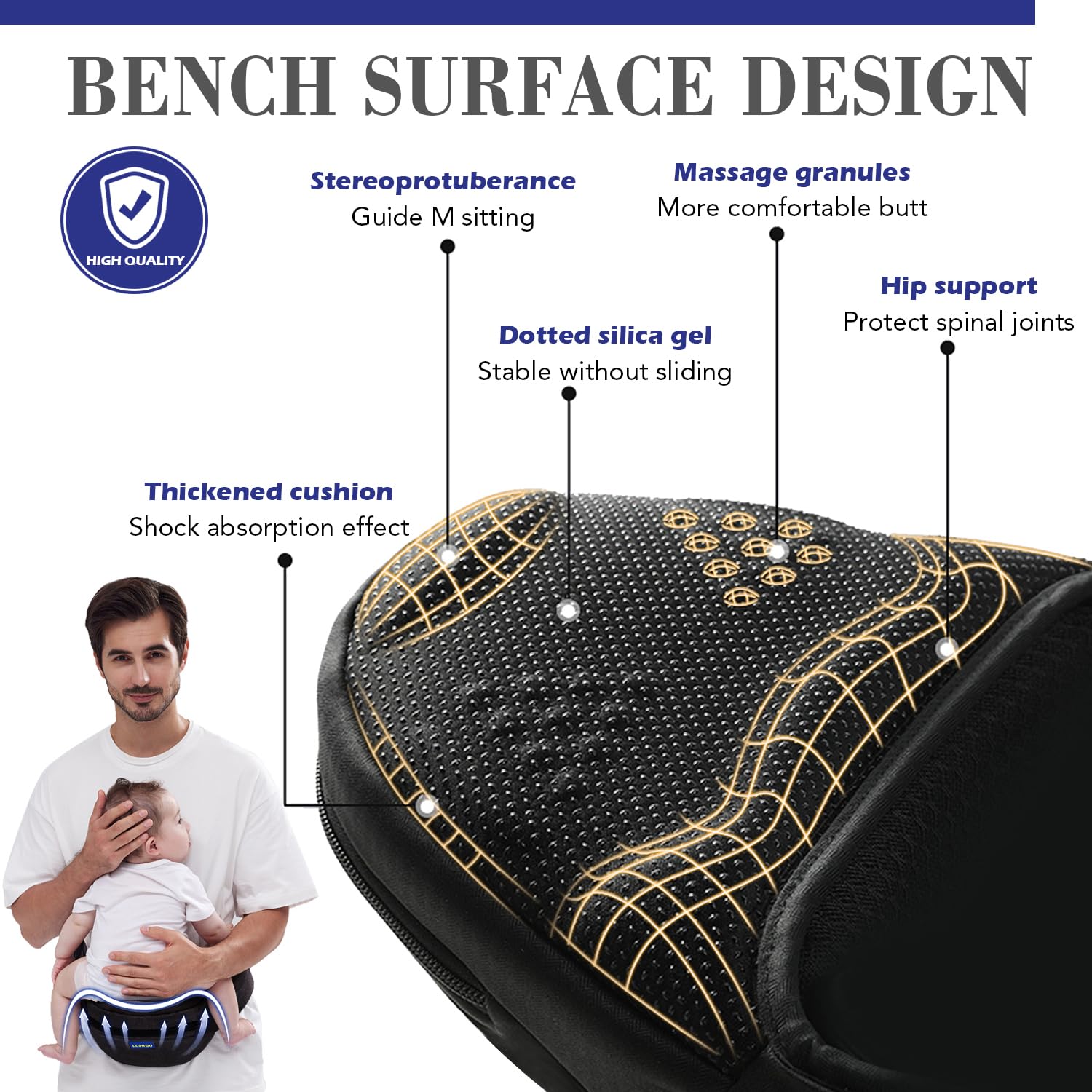 Baby Hip Carrier,Baby Carrier with Hip Seat for Newborns & Toddlers,Adjustable Extended Waistband with Various Pockets-Ergonomic (Black) - Image 4