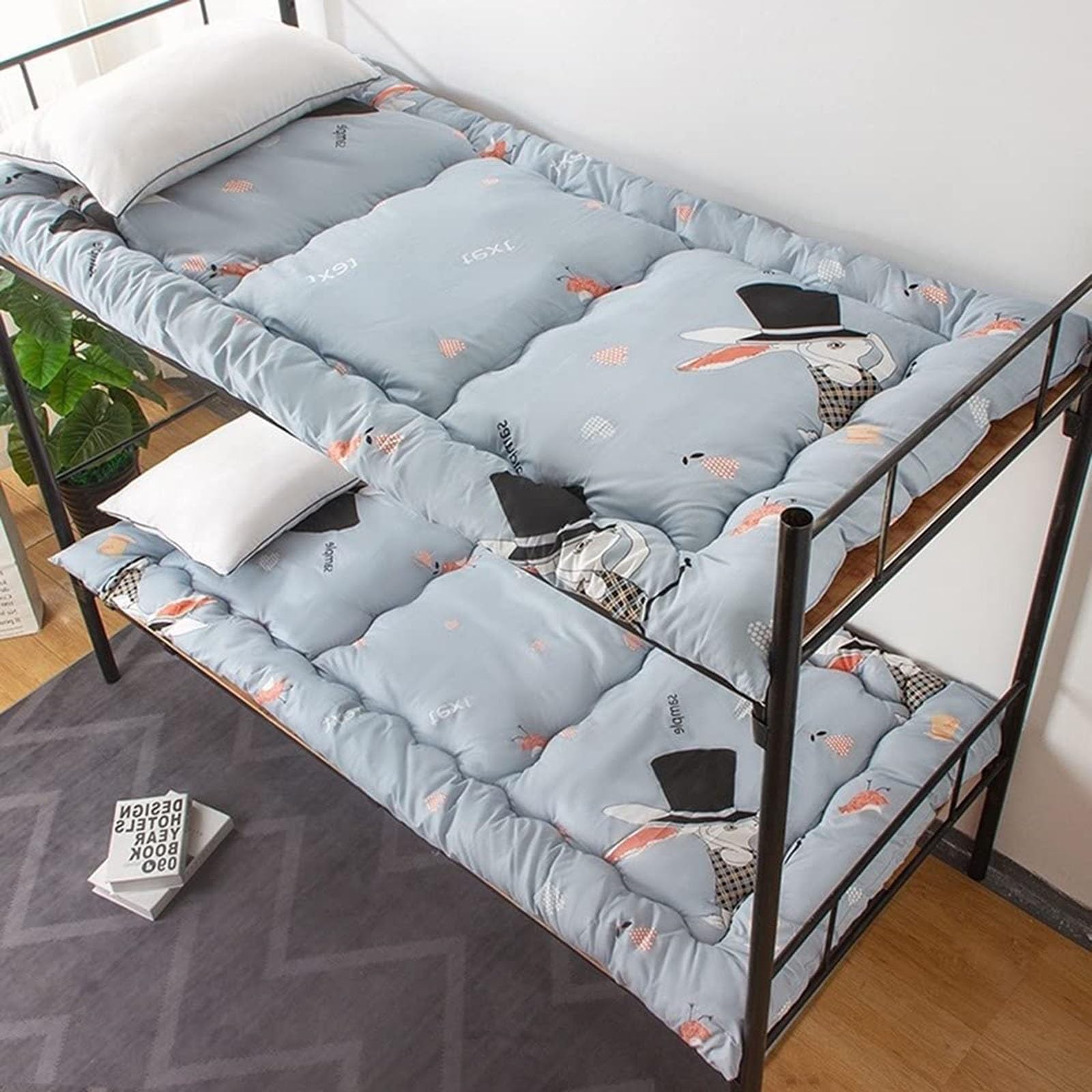 Cartoons Pattern Style Dorm Single Tatami Floor Mattress 6cm Thick Japanese Futon Floor Mattress Foldable Boys Girls Adult Student Dormitory Mattress ( Color : A , Size : 100x200 cm (39x79 inches) )