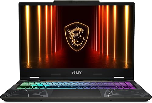 MSI Cyborg 15 39.6 cm FHD 144Hz Gaming Laptop: Intel Core 5-210H, NVIDIA Geforce RTX 5060, 16GB DDR5, 512GB NVMe SSD, Type C, Wi-Fi 6E, Win 11 Home: Negro translúcido B2RWFKG-295US