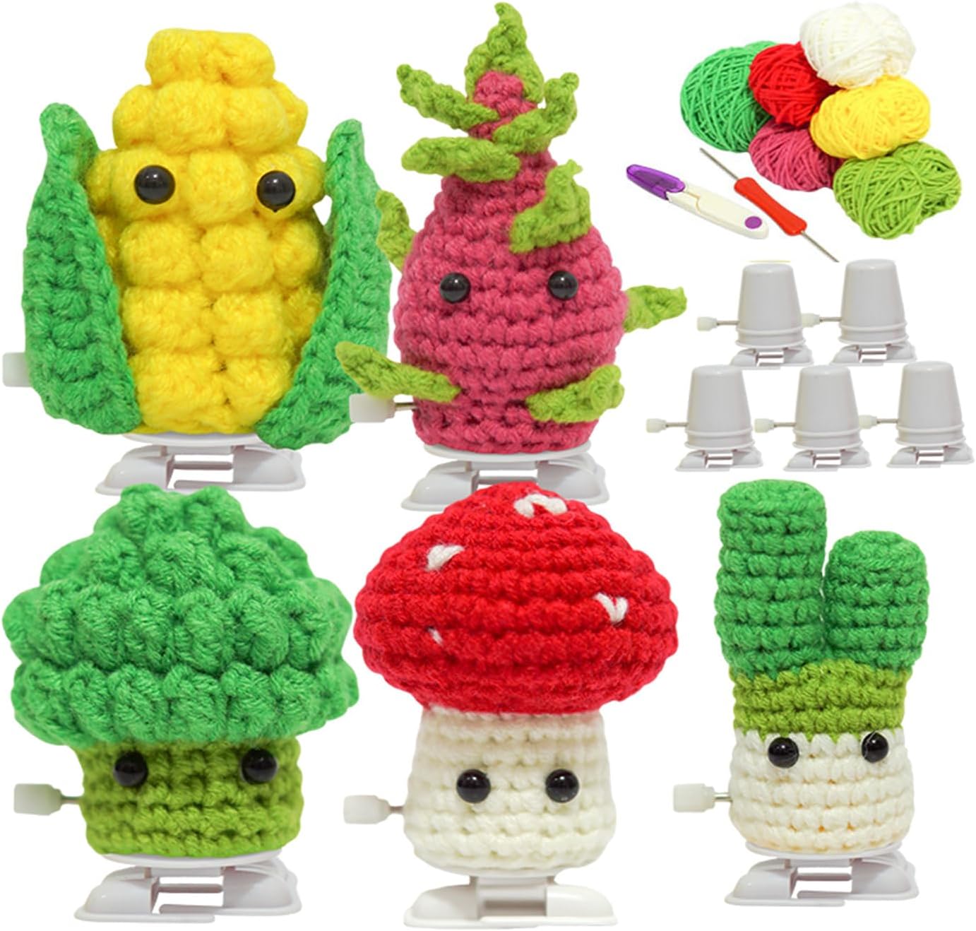 GerlWorld Crochet Kit for Beginners, 5PCS Crochet Walking