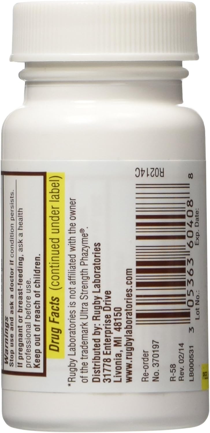 Rugby Simethicone 180mg Softgels Anti-Gas, 60 Softgels, (2 Pack) : Health & Household