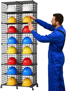 Universal Cube Storage Organizer with Detachable Wire Holder for Fire Station Workshop Factory Organization