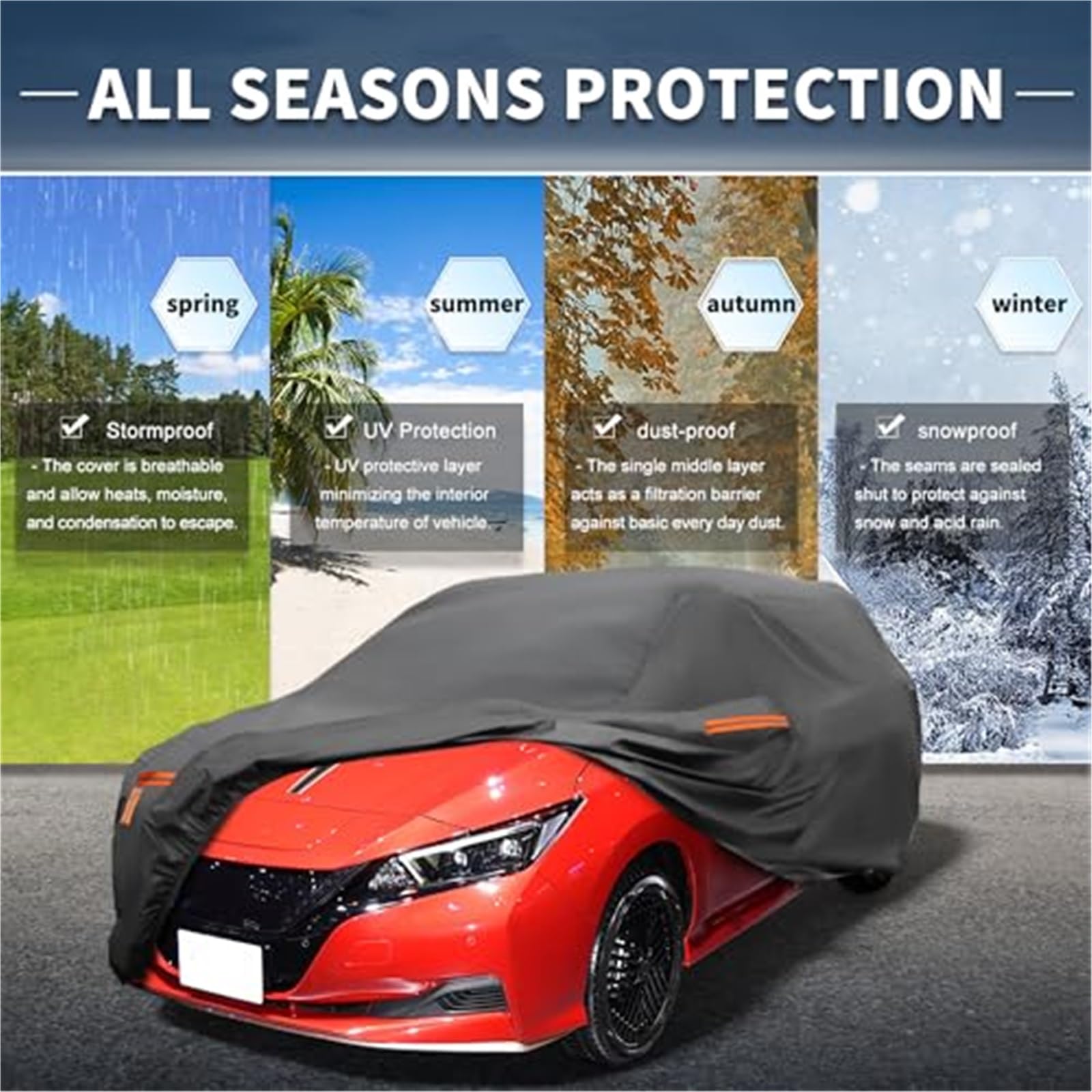 Pokrowiec na samochód, dla NISSAN, folia aluminiowa