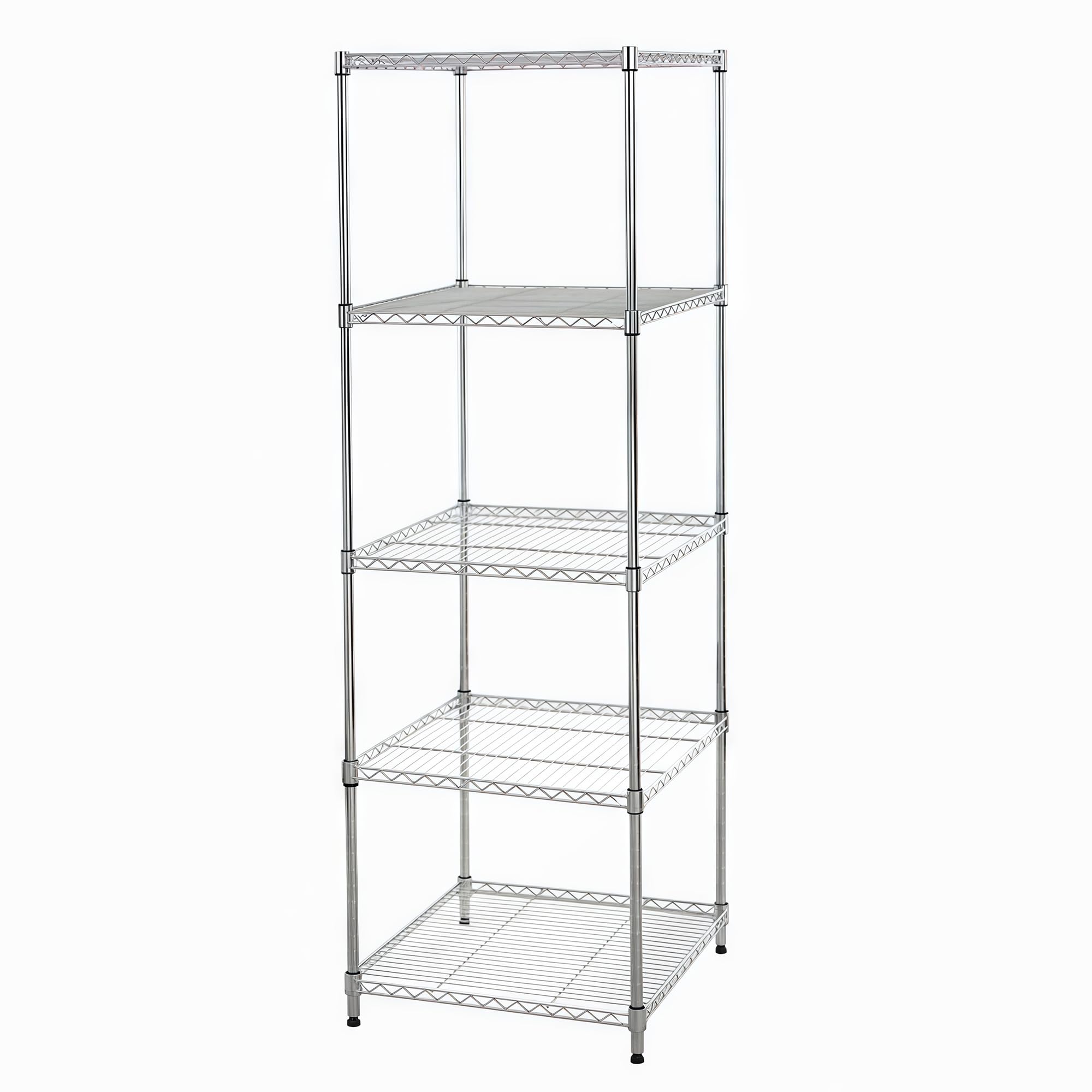 DODOSOSO スチールラック 5段 幅40×奥行40×高さ120cm スリム ポール径19mm 全体耐荷重約250kg 棚の高さ調整可能 サビにくい コンパクト 収納ラック メタルラック キッチンラック ワイヤーラック シルバー
