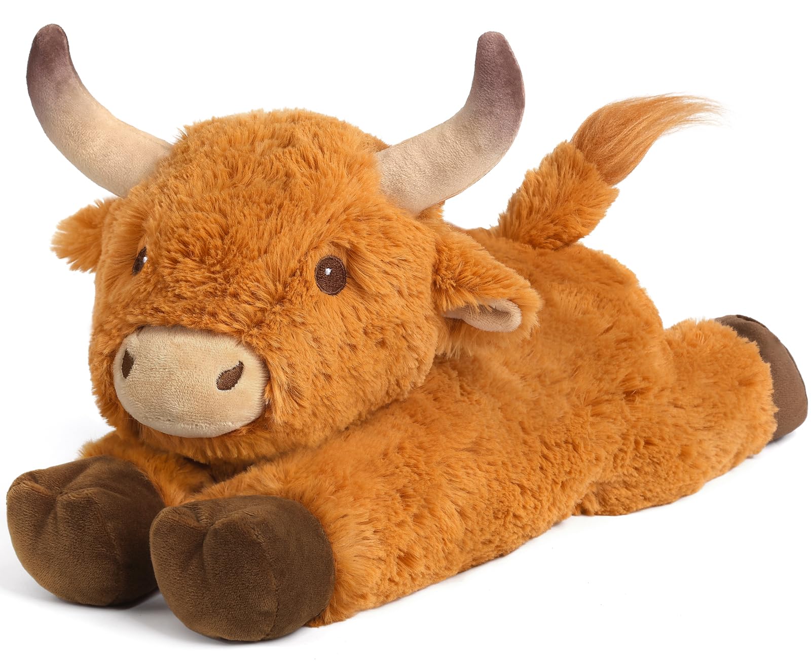 Cuckool Bull Stuffed Animals, Microwavable Stuffed Animals Adorable Fluffy Bull Plush for Warmth & Comfort, Heatable Coolable Lavender Scent Toys, Cute Soft Plushies Gift for Kids Boys Girls & Adults