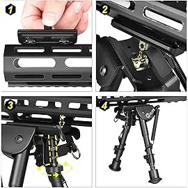 CVLIFE M-Rail Bipod Adapter Sling Stud Mount Bipod for M-Rail 4 T-Nuts 4 Screws and 1 Wrench