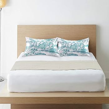 Amazon｜Blueangle ウミガメ ヒトデ サテン枕カバー 髪と肌用