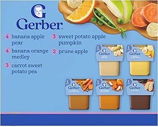 Gerber 2nd Foods Natural for Baby WonderFoods Baby Food, Variety Pack, 4 oz Tubs (32 Pack)
