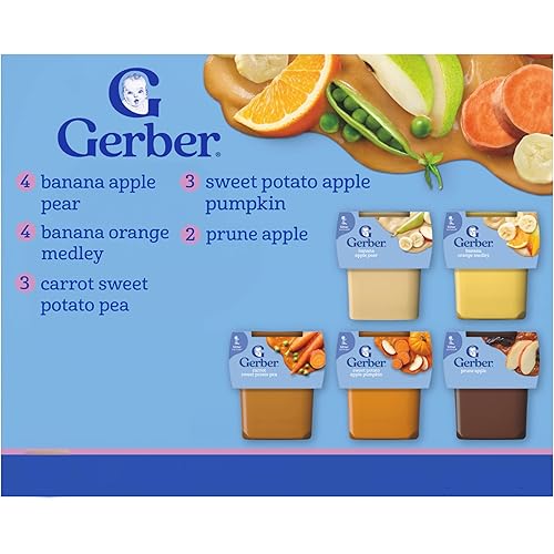 Gerber 2nd Foods Natural for Baby WonderFoods Baby Food, Variety Pack, 4 oz Tubs (32 Pack)