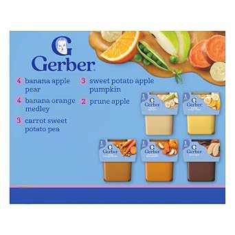 Gerber Stage 2 Super Blend Baby Food Variety Pack, 4 Oz, 32 Pack