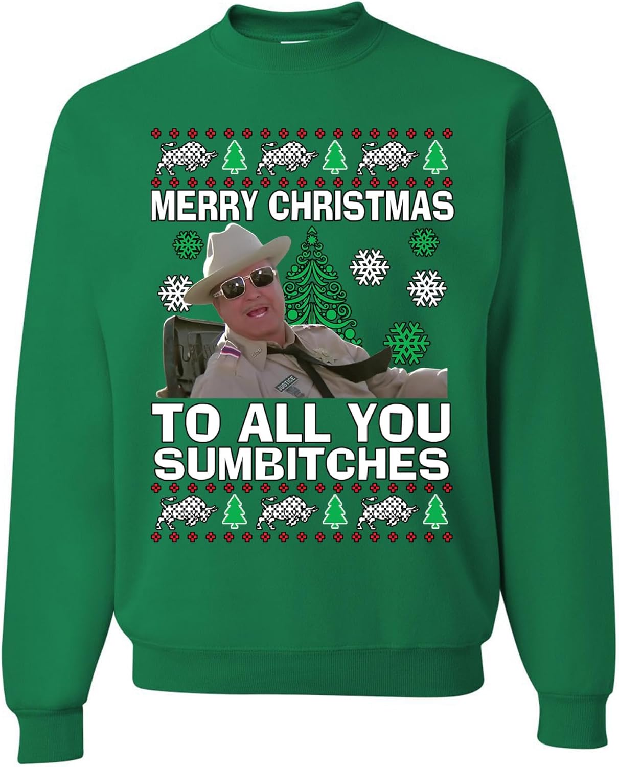 wild custom apparel Merry Christmas Too All You Sumbitches Smokey And The Bandit Funny Ugly Christmas Sweater Sweatshirt