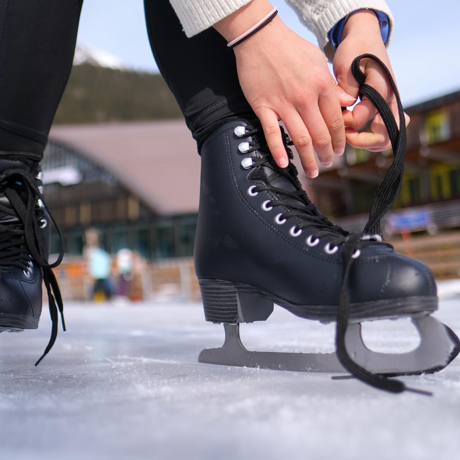 Rollerblade Damen W Bladerunner Ice by Aurora Erwachsene Weiß Silber Schlittschuhe